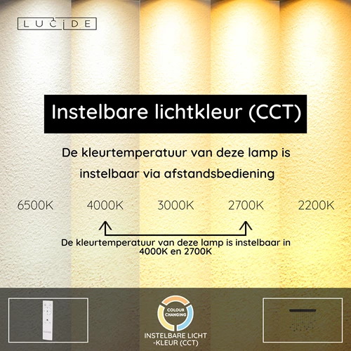 Lucide MONTANA - Hanglamp - LED Dimb. - CCT - 13x5,7W 2700K/4000K - Koffie | Premium - USP